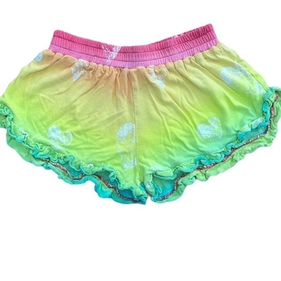 Flowers by Zoe Rayon Tie Dyed Heart stamped shorts - Picture 1 of 9